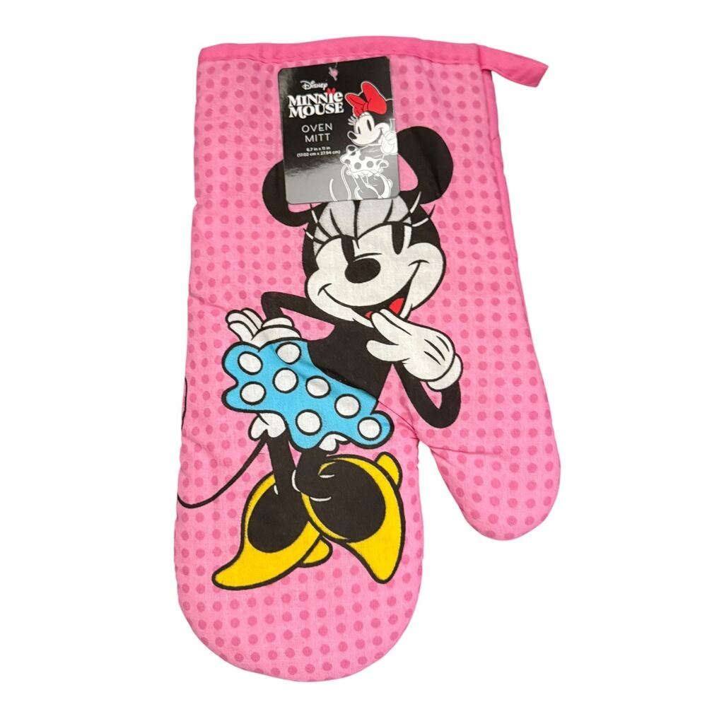 Disney Minnie Mouse Smiling Pink Cotton Oven Mitt
